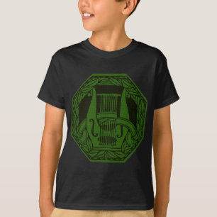 T-shirt Badge Green Lyre