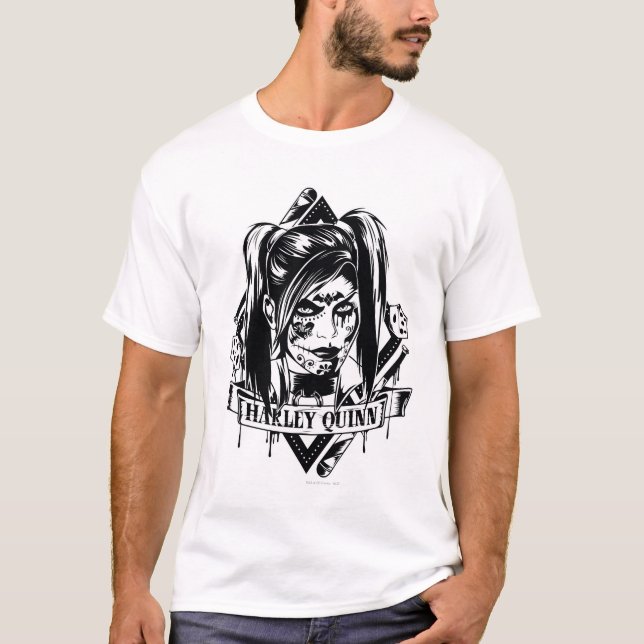T-shirt Badge Harley Quinn (Devant)