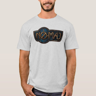 T-shirt Badge NO-MAJ™ en or et marbre