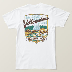 T-shirt Badge Parc National Geyser Vintage