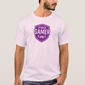 T-shirt Badge PRO GAMER Shield