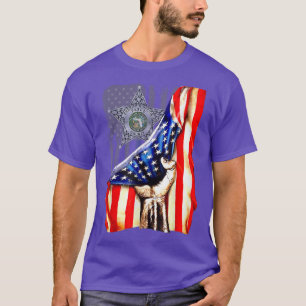 T-shirt Badge Sheriff du comté de Pasco avec drapeau améri