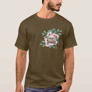 T-shirt Badge Sheriff Floral Rose