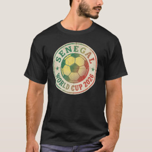 T-shirt Badge Vintage Coupe du Monde 2026 Sénégal Football