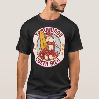 T-shirt Badge vintage de surf pour Tamarindo Costa Rica