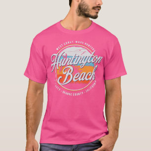 T-shirt Badge vintage Huntington Beach Surfing Life OC Cal