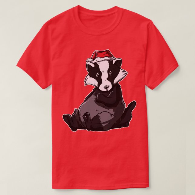 T-shirt Badger de Noël (Design devant)