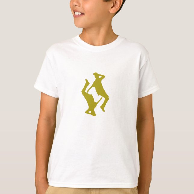 T-shirt badine la chemise de gilet de cuir (Devant)