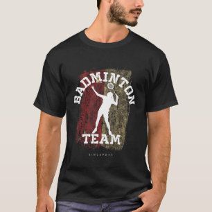 T-shirt Badminton Féminin Singapour Jeux de Réseau Joueuse