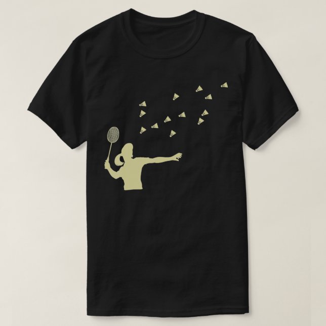 T-shirt Badminton Girl  Badminton Woman Girl Badminton Rac (Design devant)