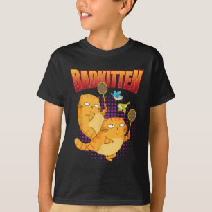 T-shirt Badminton I Badkitten Cat I Badminton Racket Shutt