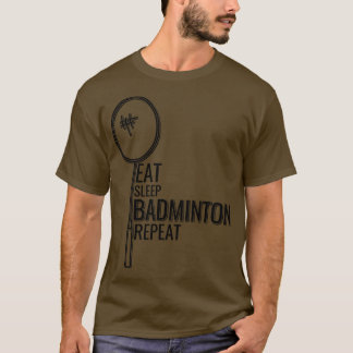 T-shirt Badminton Mange Sleep Badminton Répéter 1