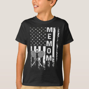 T-shirt Badminton Memom Drapeau Américain Noël Vintage Xm