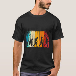 T-shirt Badminton Rétro Avec Évolution Du Volant Darwin 