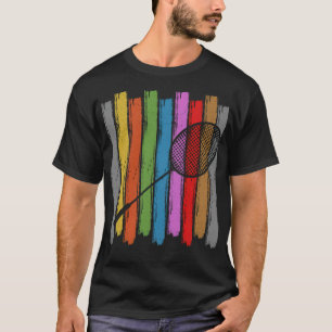 T-shirt Badminton rétro rayures vintages badminton coach c