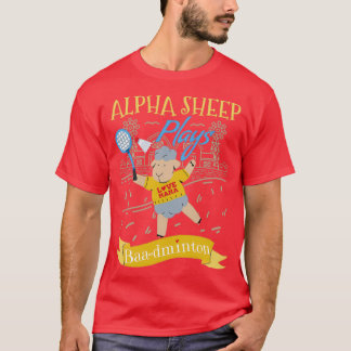 T-SHIRT BADMINTON SHEEP BADMINTON LOVER FUNNY CITE T