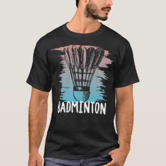 T-shirt badminton shuttlecock drôle sport raquette cadeau