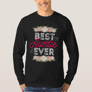 T-shirt Bae Meilleure Tante Jamais Floral Graphisme Tante 