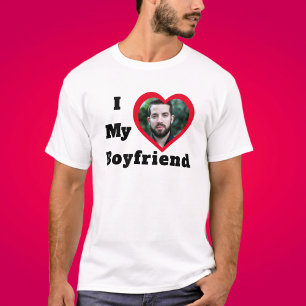 T-shirt Bae Personnalisé Photo personnalisée J'aime mon pe