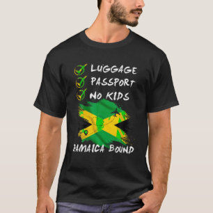 T-shirt Bagages Passeport Pas Enfants Jamaïque Voyage Vaca