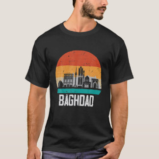 T-shirt Bagdad Iraq Retro Vintage Sunset Skyline Bagdad