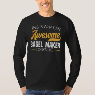 T-shirt Bagel Maker Footy Pain Boulangerie Nourriture Sésa