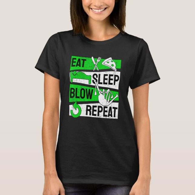 T-shirt Bagpipe Bagpipes Eat Sleep Blow Repeat (Devant)