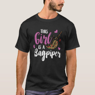 T-shirt Bagpipe Cette Fille Est Un Bagnelle écossais Bagpi