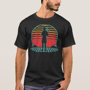 T-shirt Bagpipes Player Retro Vintage 80s Style Musicien