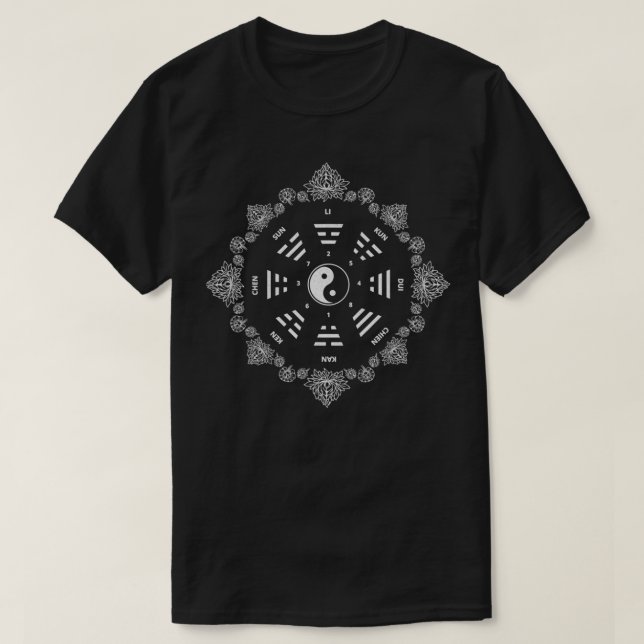 T-shirt Bagua Zhang Yin Yang Tai Chi Qi GongYoga Wushu Art (Design devant)