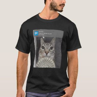 T-shirt Bague Chat Avec Mouvement Mème Blague Sarcastique