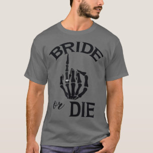 T-shirt Bague De Mariage À Mains De Squelette De Mariée Dr