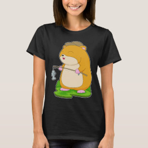 T-shirt Baguette de pêche Hamster Fisher