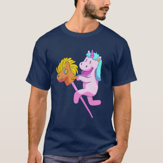 T-shirt Baguette Unicorne Chevaux Hobby Horsing Pour ami