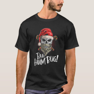 T-shirt Bah Humbug Casquette crâne Père Noël Favori bonbon