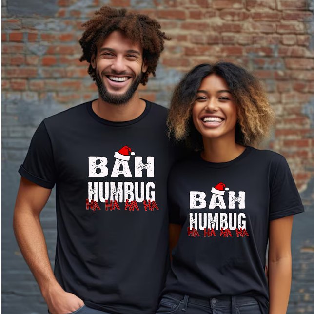 T-shirt Bah Humbug - Casquette Rouge - Ha Ha Ha Unisex (Créateur téléchargé)