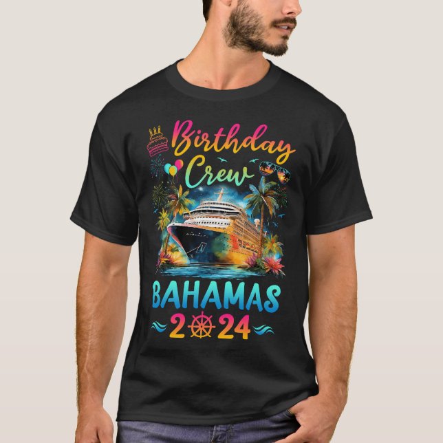 T-shirt Bahamas 2024 Vacances Anniversaire Voyage d'équipa (Devant)
