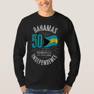 T-shirt Bahamas 50e Indépendance Drapeau bahaméen Nassau B
