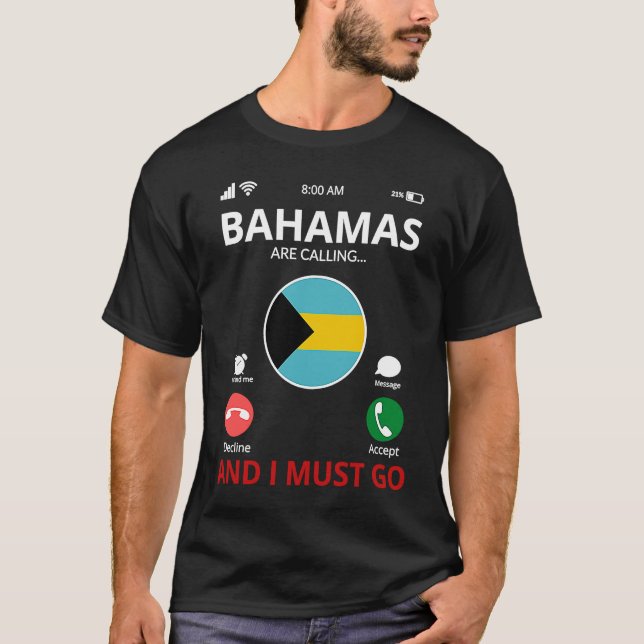 T-shirt Bahamas Are Calling (Devant)