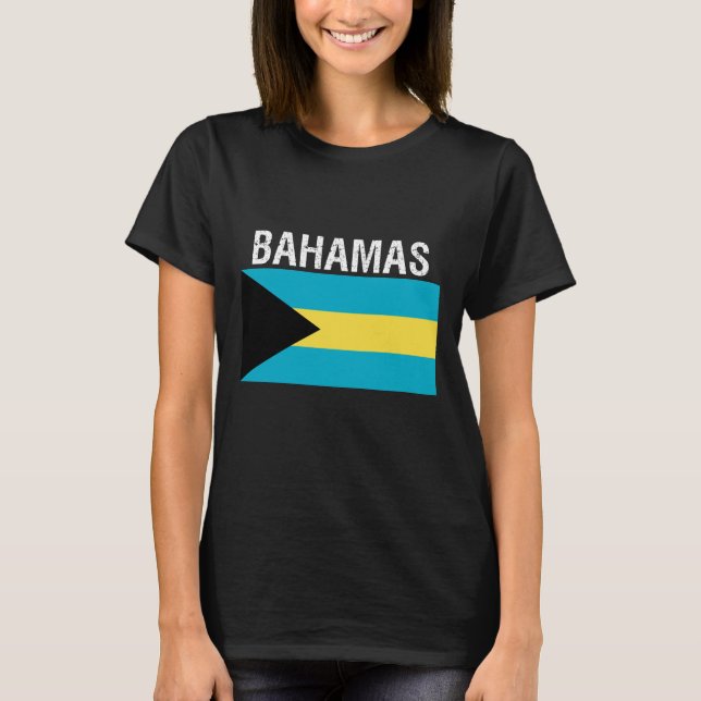 T-shirt Bahamas, drapeau des Bahamas (Devant)