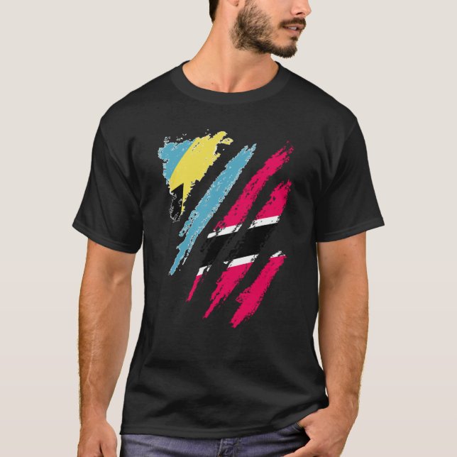 T-shirt Bahamas Flag Trinidad&Tobago Grown Patriot Country (Devant)