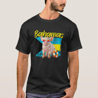 T-shirt Bahamas Piscine Cochon Summer Vacances Plage Souve