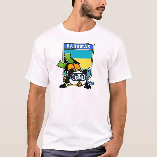 T-shirt Bahamas Scuba Panda (Devant)