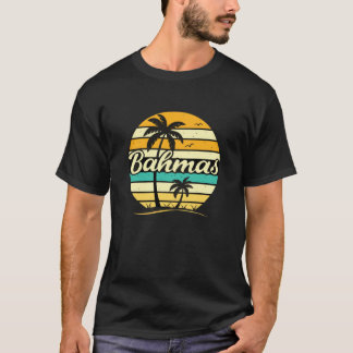 T-shirt Bahamas Sunset Retro Palm