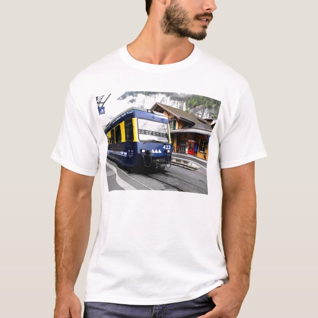T-shirt Bahn Berner Oberland en Suisse (Devant)