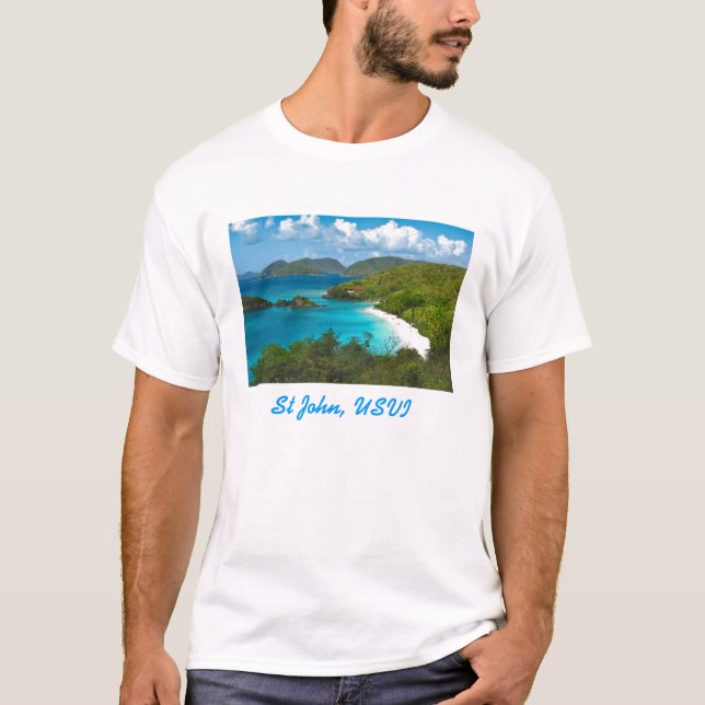 T-shirt Baie de tronc, St John USVI (Devant)