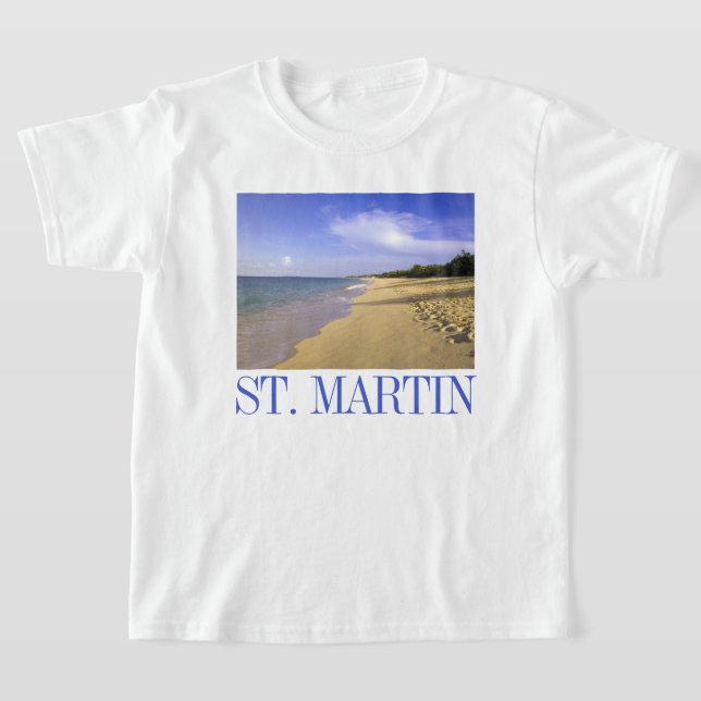 T-shirt Baie Longue Long Bay Beach, St. Martin (Poser)
