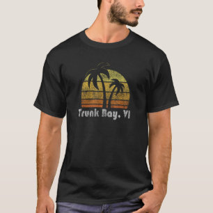 T-shirt Baie Retro Trunk Îles Vierges Trunk Bay