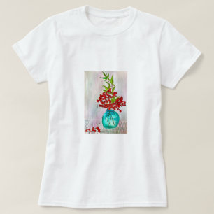 T-shirt Baies d'eau Red Christmas Berries