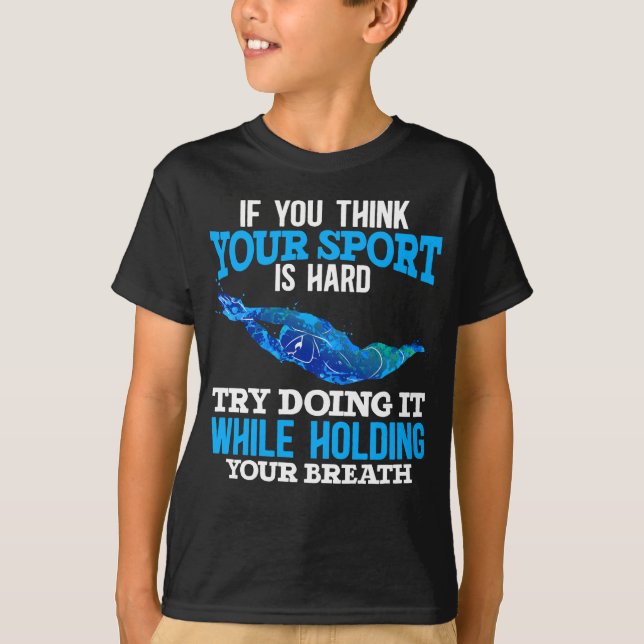 T-shirt Baignade amusante Sport Compétence de nage (Devant)